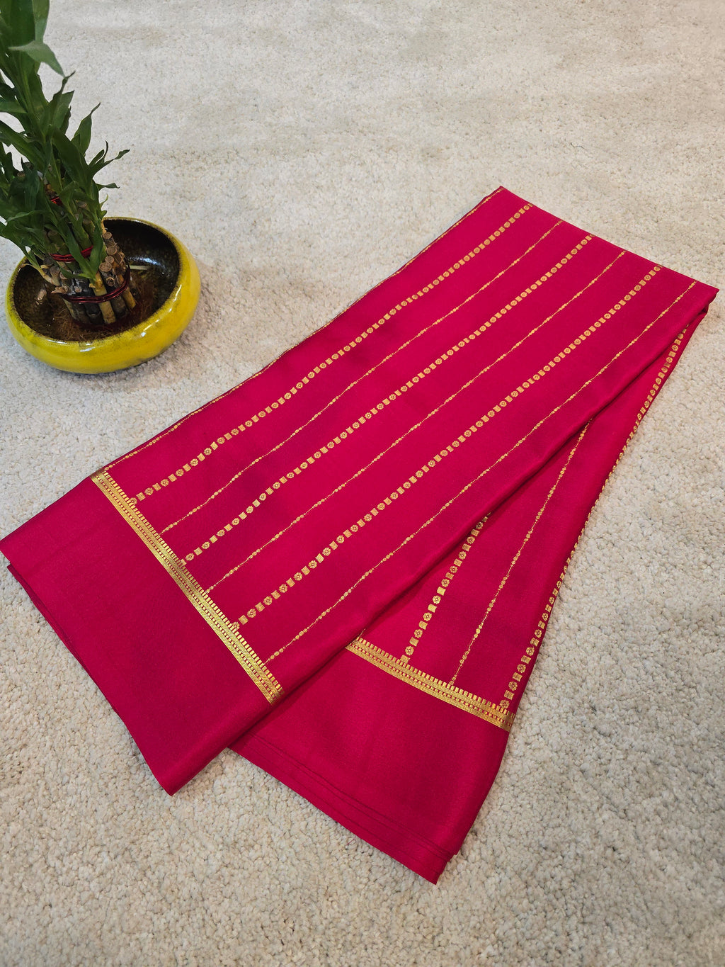 Borderless Mysore Crepe Silk Saree - 105