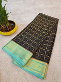 Multi Checks Mysore Crepe Silk Saree - 118