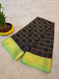 Multi Checks Mysore Crepe Silk Saree - 119