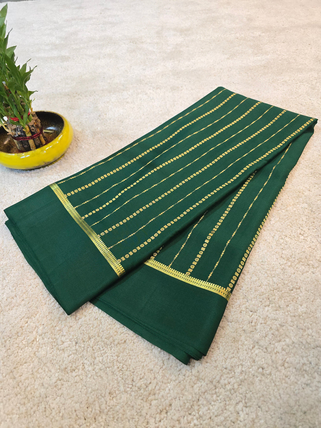 Borderless Mysore Crepe Silk Saree - 107