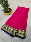 Gandaberunda Border Mysore Crepe Silk Saree - 104