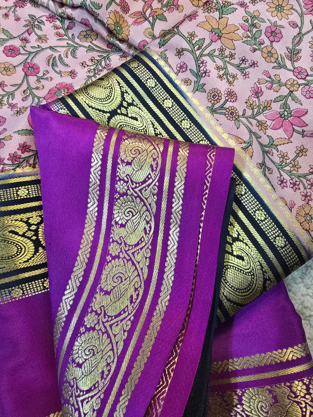 3D Digital Print Mysore Crepe Silk Saree - 123