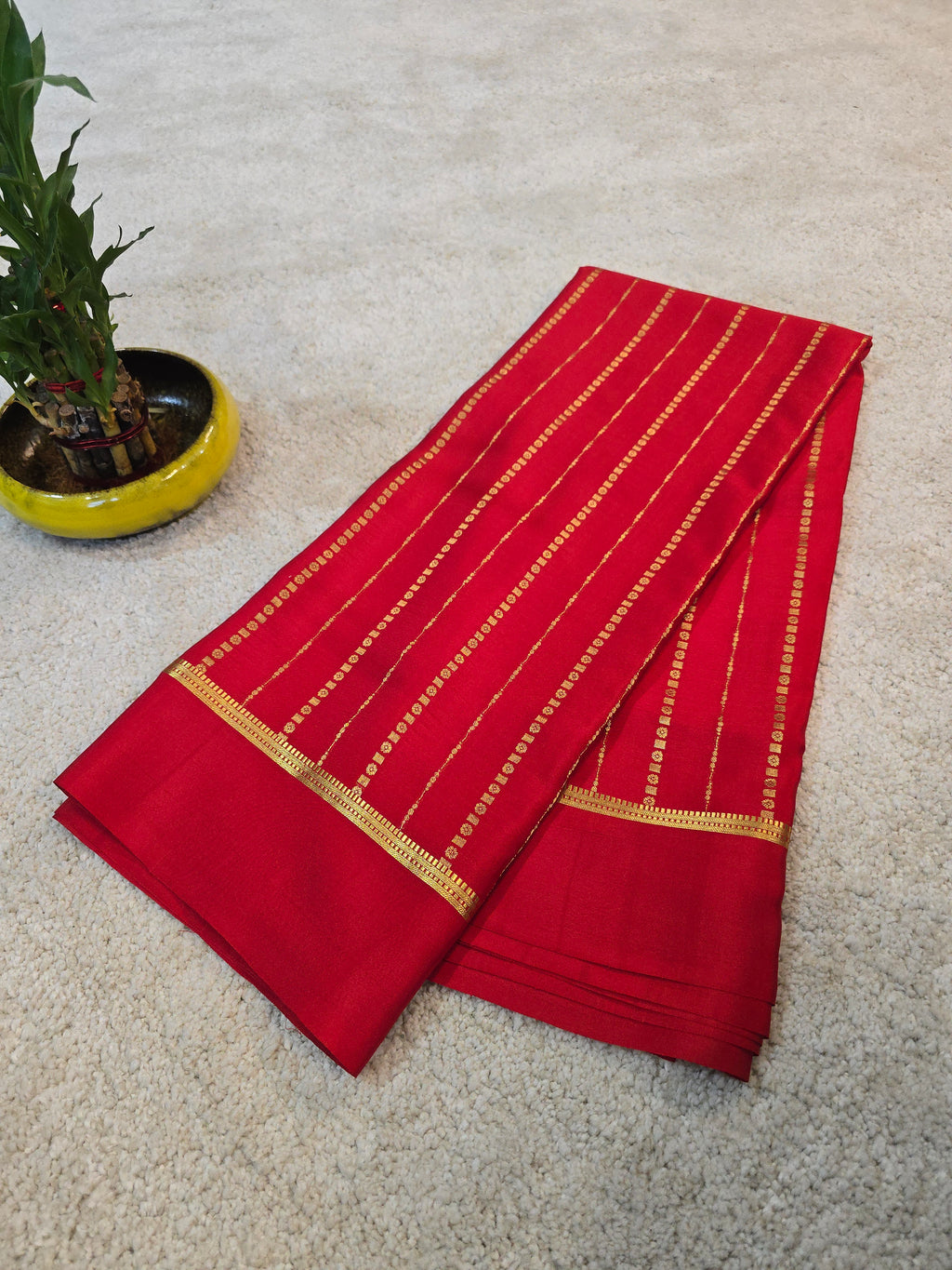 Borderless Mysore Crepe Silk Saree - 106