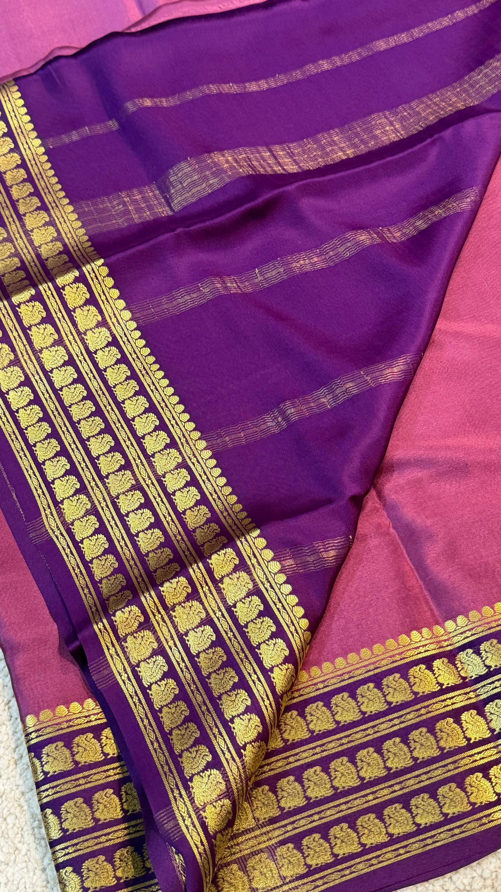Pure Mysore Crepe Silk Saree